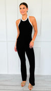 On-Track 2pc Athleisure Set-Black/White-210 Loungewear/Sets-RAE MODE-Coastal Bloom Boutique, find the trendiest versions of the popular styles and looks Located in Indialantic, FL
