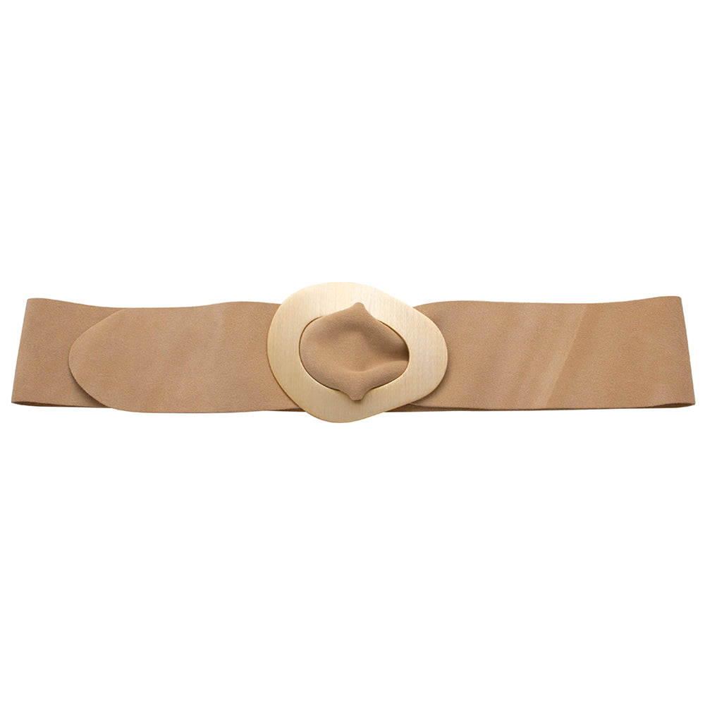 Wide Buckle Leather Suede Belt -Beige-260 Other Accessories-joia-Coastal Bloom Boutique, find the trendiest versions of the popular styles and looks Located in Indialantic, FL