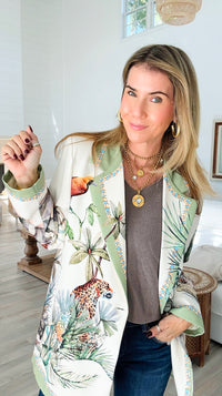 Tropic Jungle Italian Blazer-160 Jackets-Italianissimo-Coastal Bloom Boutique, find the trendiest versions of the popular styles and looks Located in Indialantic, FL