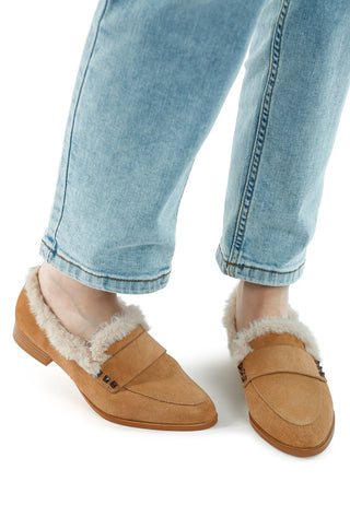 Suede Fur Loafers