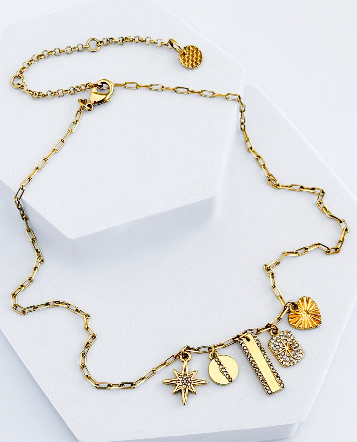 Luxe Cosmic Charm Necklace-230 Jewelry-Marlyn Schiff-Coastal Bloom Boutique, find the trendiest versions of the popular styles and looks Located in Indialantic, FL