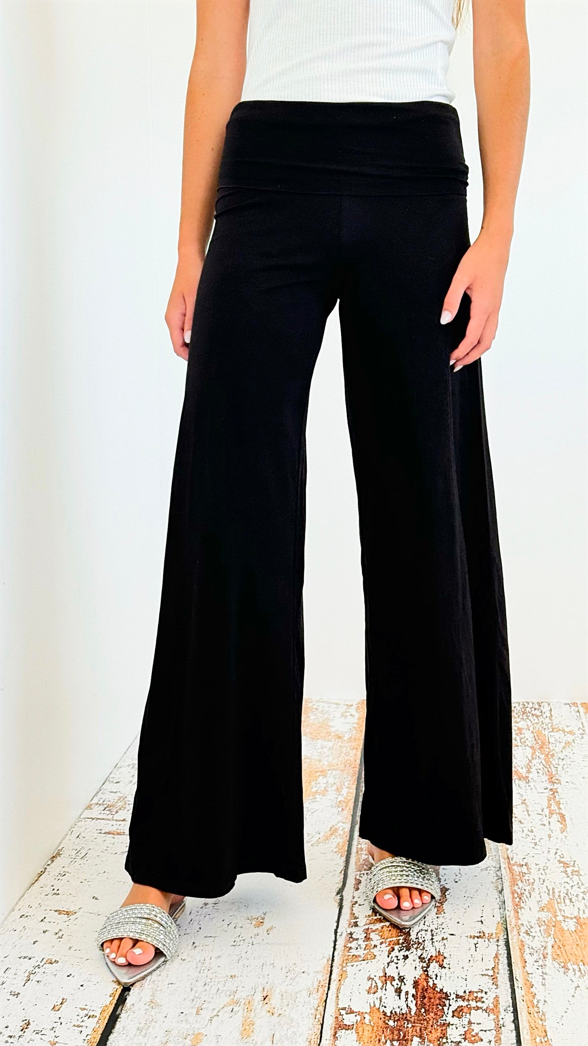 Mineral Wash Wide Leg Pants - Black-170 Bottoms-Chatoyant-Coastal Bloom Boutique, find the trendiest versions of the popular styles and looks Located in Indialantic, FL