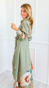 Botanic Cascade Maxi Shirt Dress-200 Dresses/Jumpsuits/Rompers-Rokoko-Coastal Bloom Boutique, find the trendiest versions of the popular styles and looks Located in Indialantic, FL