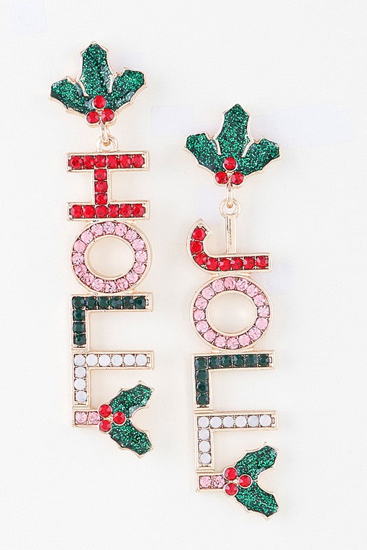 Festive Jolly Drop Earrings-230 Jewelry-H&D-Coastal Bloom Boutique, find the trendiest versions of the popular styles and looks Located in Indialantic, FL