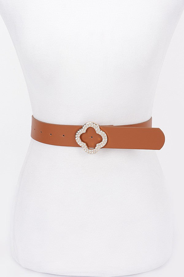 Clover Charm Statement Belt - Camel-260 Other Accessories-H&D-Coastal Bloom Boutique, find the trendiest versions of the popular styles and looks Located in Indialantic, FL