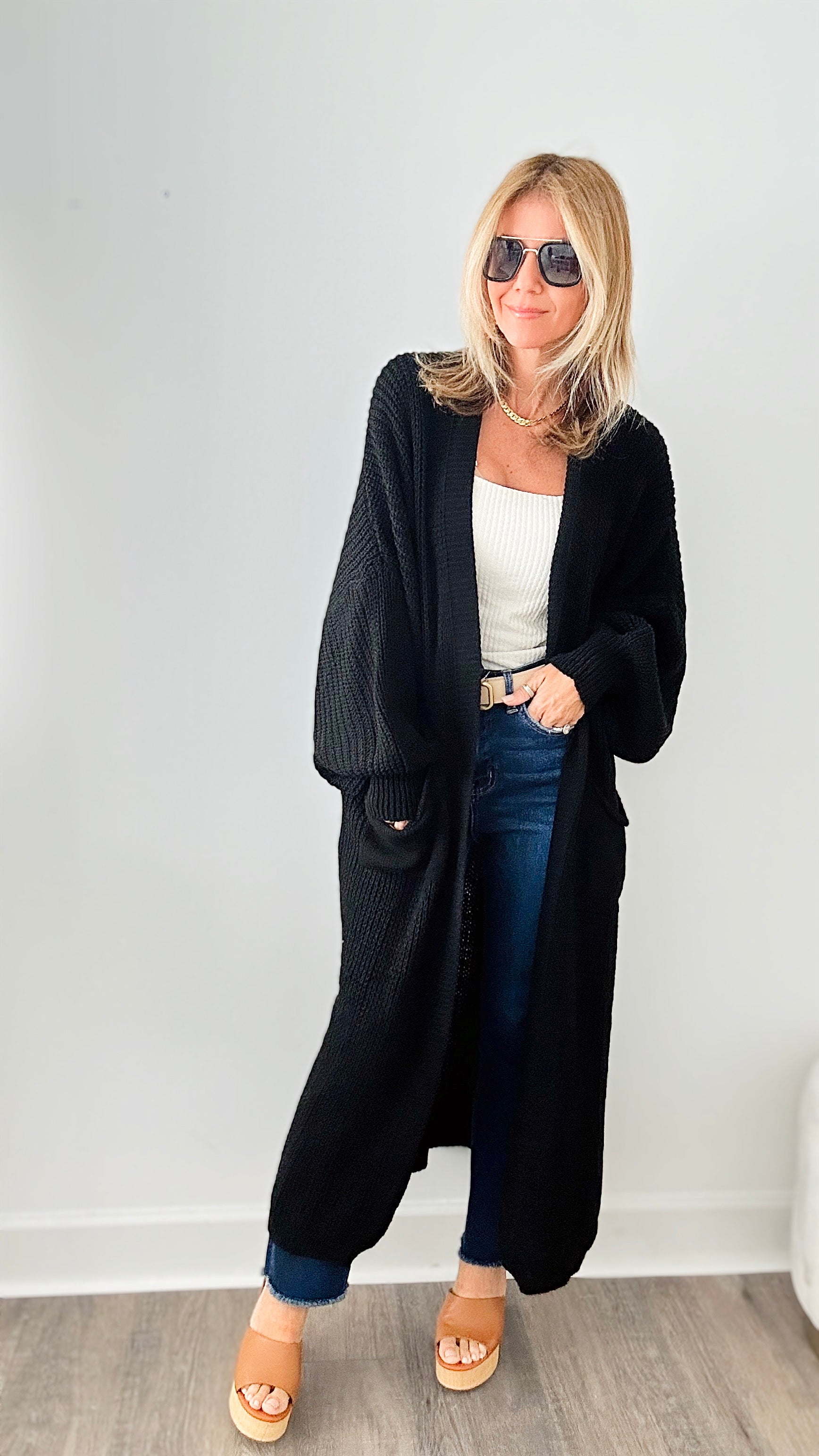 トップス LAST NEST / dusty cross cardigan Wednesday Duster Cardigan — Three Bird Nest