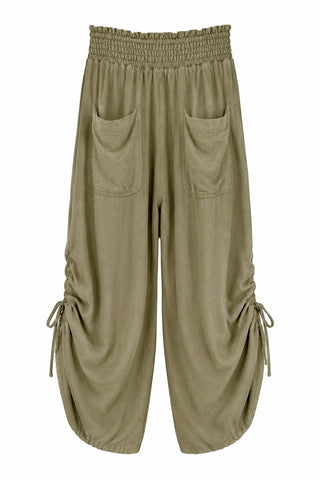 Desert Breeze Pleated Drawstring Pants