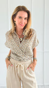 Velvet Whispers Button Down Top-110 Short Sleeve Tops-JODIFL-Coastal Bloom Boutique, find the trendiest versions of the popular styles and looks Located in Indialantic, FL