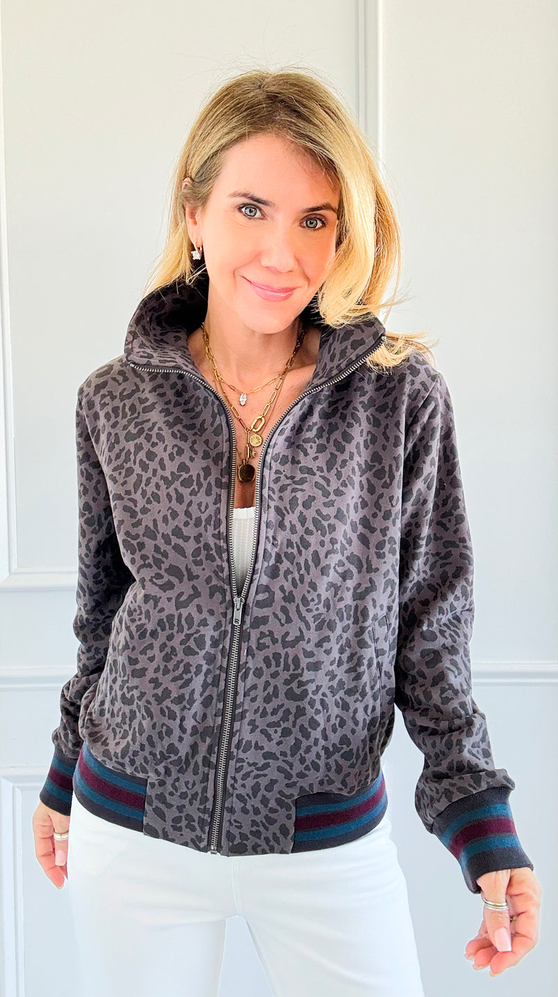 Wildly Relaxed Zip Bomber Jacket-160 Jackets-mystree-Coastal Bloom Boutique, find the trendiest versions of the popular styles and looks Located in Indialantic, FL