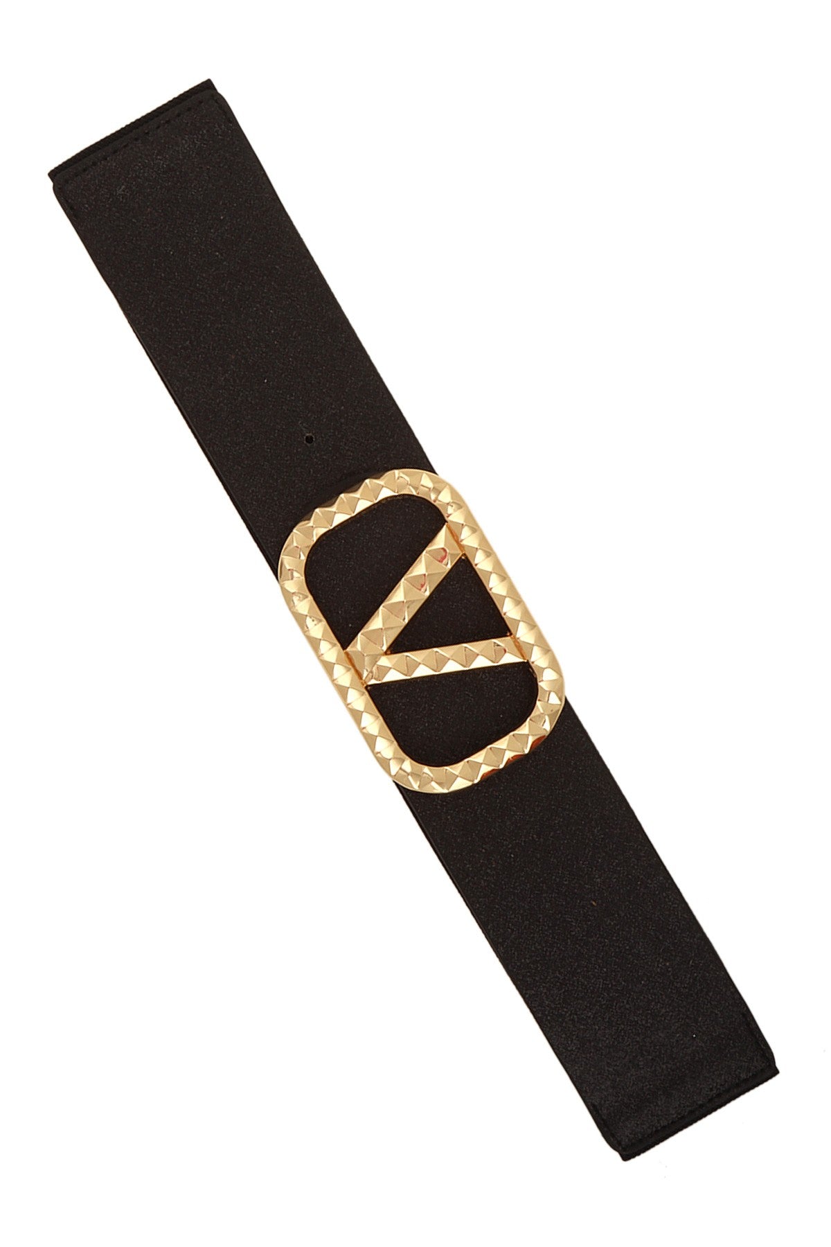V Buckle Statement Belt - Black-260 Other Accessories-ICCO ACCESSORIES-Coastal Bloom Boutique, find the trendiest versions of the popular styles and looks Located in Indialantic, FL