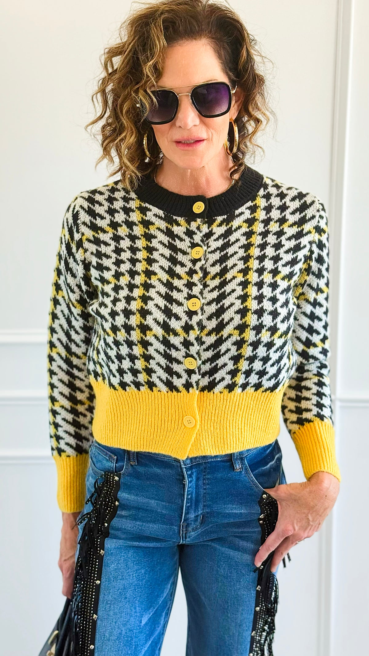 Checkmate Charm Cardigan-150 Cardigans/Layers-ROUSSEAU-Coastal Bloom Boutique, find the trendiest versions of the popular styles and looks Located in Indialantic, FL