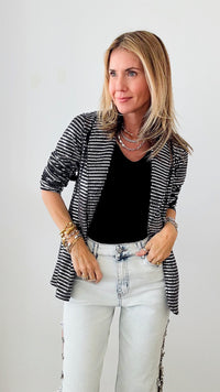 Mirror Ball Open Blazer-160 Jackets-ROUSSEAU-Coastal Bloom Boutique, find the trendiest versions of the popular styles and looks Located in Indialantic, FL