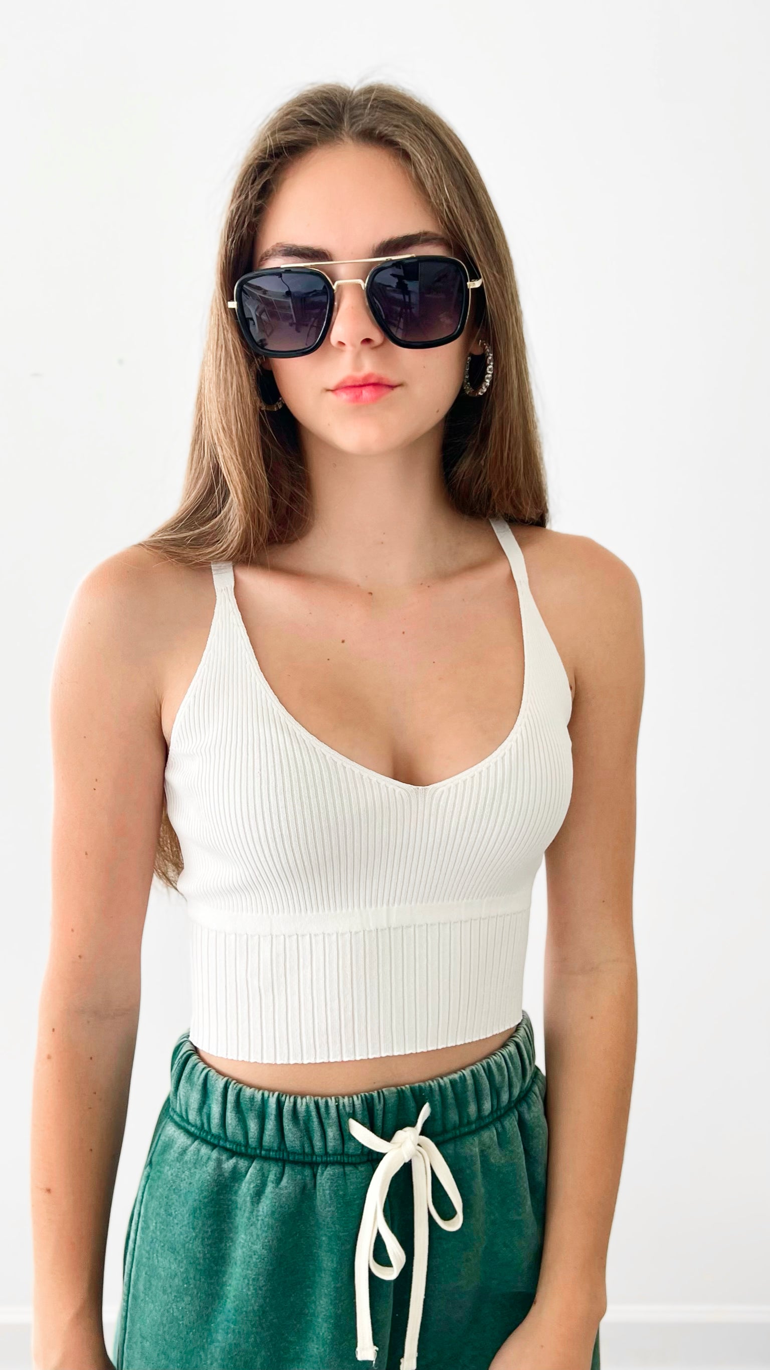 Strappy Knit Top-100 Sleeveless Tops-MISS LOVE-Coastal Bloom Boutique, find the trendiest versions of the popular styles and looks Located in Indialantic, FL