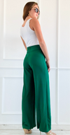 Boujie Allure Tailored Pants - Green-170 Bottoms-Michel-Coastal Bloom Boutique, find the trendiest versions of the popular styles and looks Located in Indialantic, FL