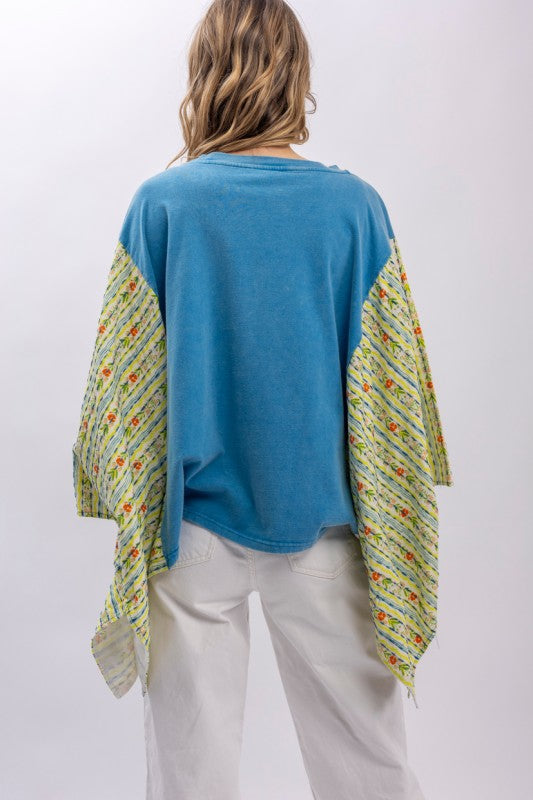 Dollyverse Kantha Poncho Top-150 Cardigan Layers-Blue Velvet-Coastal Bloom Boutique, find the trendiest versions of the popular styles and looks Located in Indialantic, FL