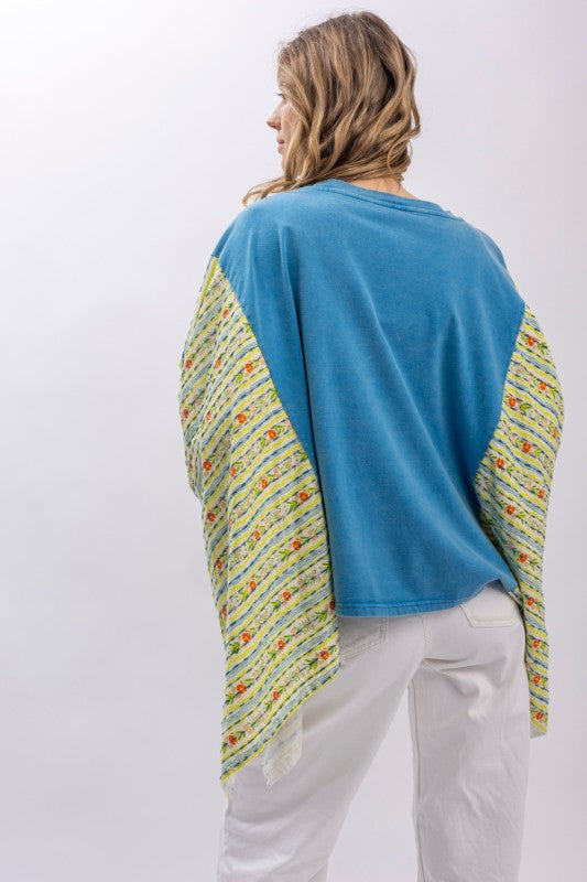 Dollyverse Kantha Poncho Top-150 Cardigan Layers-Blue Velvet-Coastal Bloom Boutique, find the trendiest versions of the popular styles and looks Located in Indialantic, FL