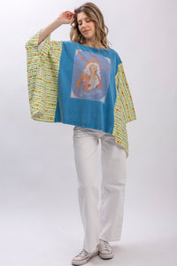 Dollyverse Kantha Poncho Top-150 Cardigan Layers-Blue Velvet-Coastal Bloom Boutique, find the trendiest versions of the popular styles and looks Located in Indialantic, FL