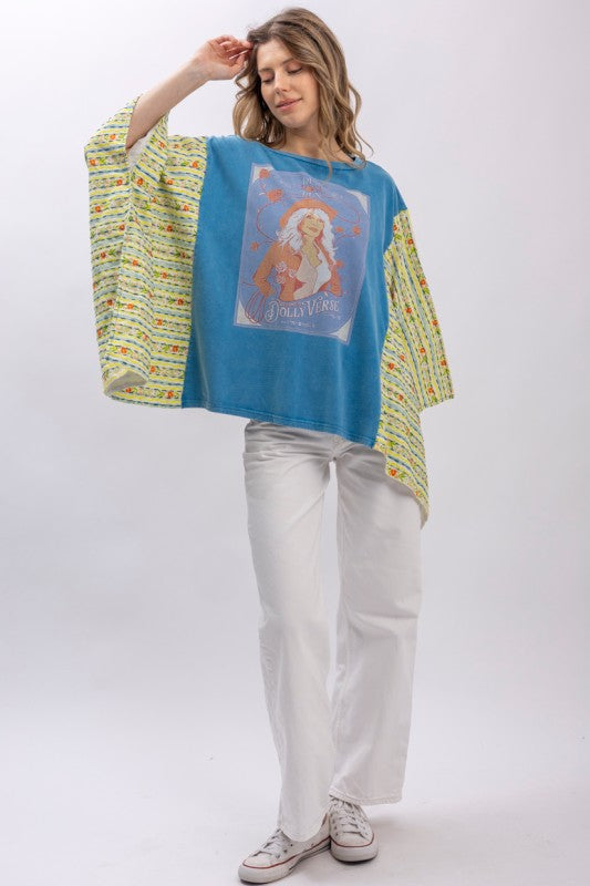 Dollyverse Kantha Poncho Top-150 Cardigan Layers-Blue Velvet-Coastal Bloom Boutique, find the trendiest versions of the popular styles and looks Located in Indialantic, FL