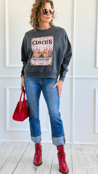 Pre Order - Showtime Circus Italian Sweatshirt-110 Long Sleeve Tops-FIRSTAGE-Coastal Bloom Boutique, find the trendiest versions of the popular styles and looks Located in Indialantic, FL