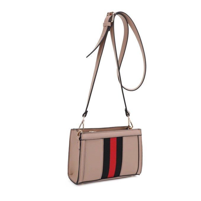 The Stripe Luxe Crossbody . Khaki-240 Bags-Isabelle Handbags-Coastal Bloom Boutique, find the trendiest versions of the popular styles and looks Located in Indialantic, FL