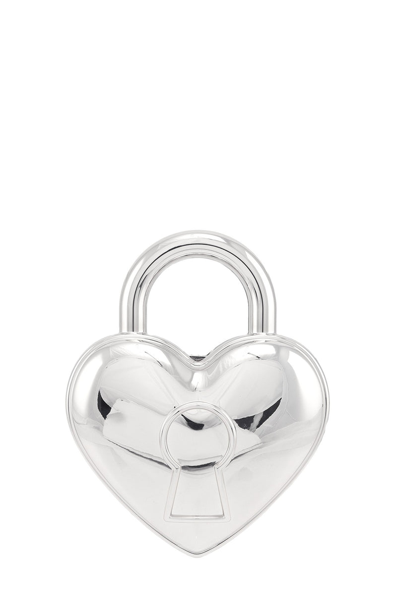 Locked in Love Heart Bag - Silver-240 Bags-ICCO ACCESSORIES-Coastal Bloom Boutique, find the trendiest versions of the popular styles and looks Located in Indialantic, FL