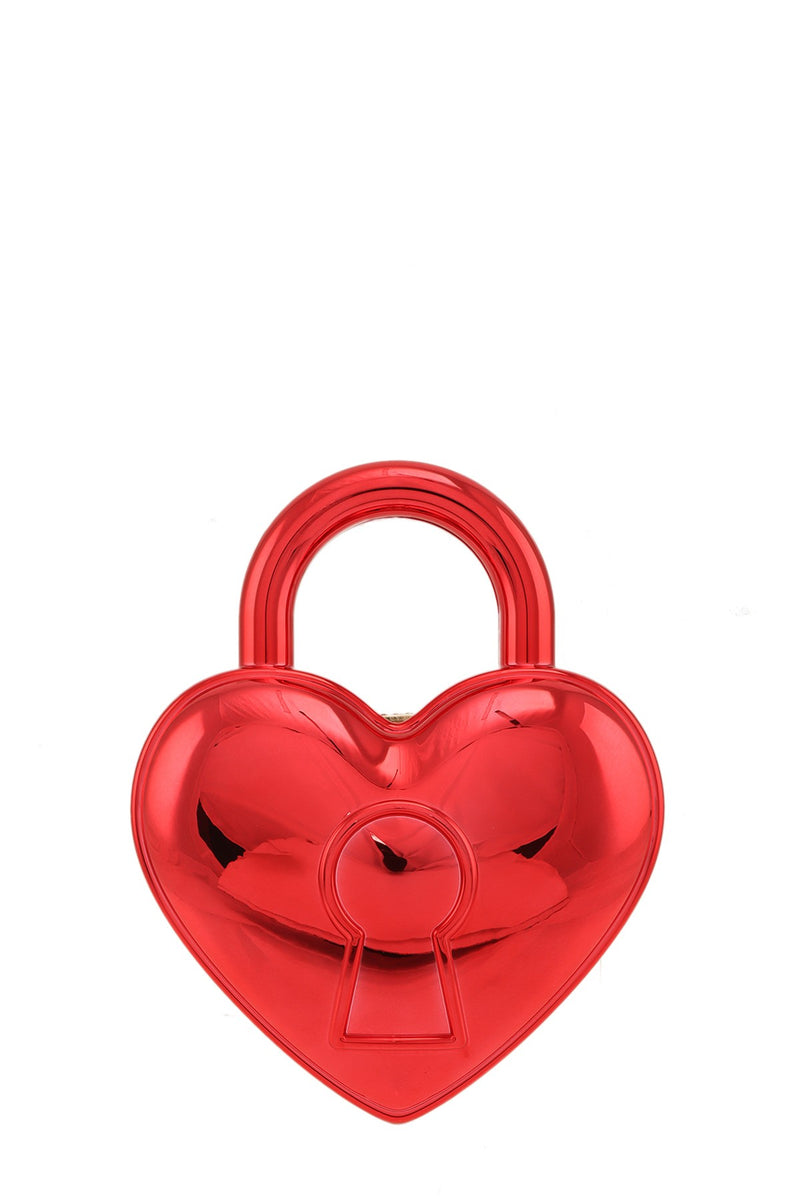 Locked in Love Heart Bag - Red-240 Bags-ICCO ACCESSORIES-Coastal Bloom Boutique, find the trendiest versions of the popular styles and looks Located in Indialantic, FL