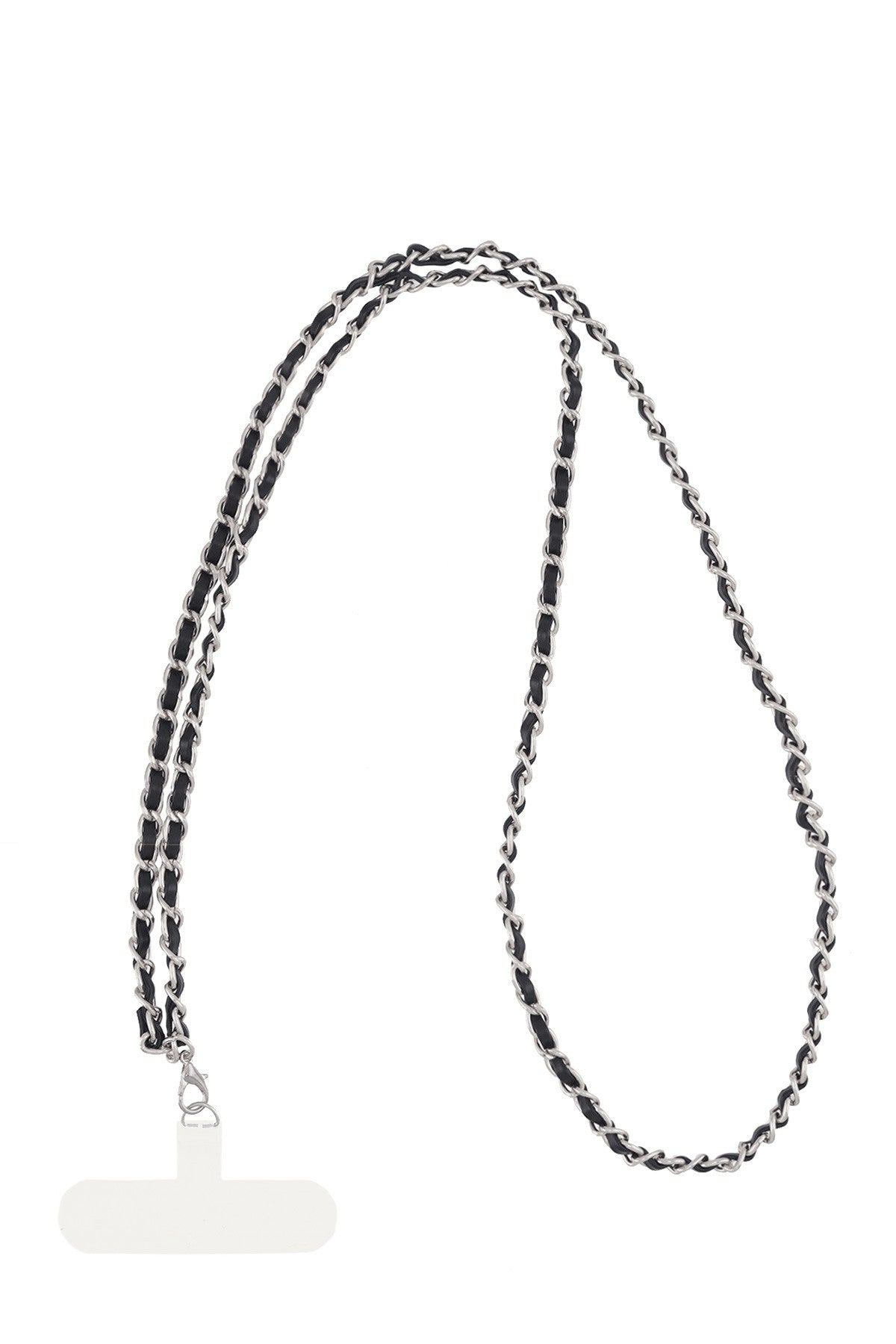 Twist & Tangle Phone Chain - Black/Silver-230 Jewelry-ICCO ACCESSORIES-Coastal Bloom Boutique, find the trendiest versions of the popular styles and looks Located in Indialantic, FL