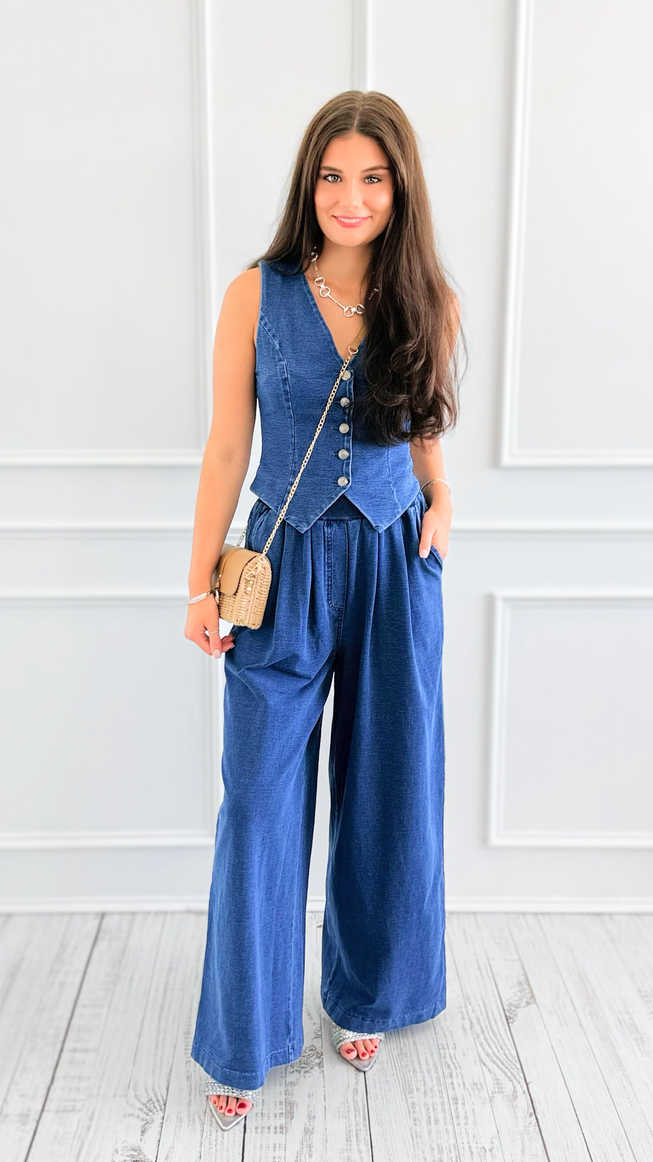 Western Muse Button Vest-150 Cardigans/Layers-Flying Tomato-Coastal Bloom Boutique, find the trendiest versions of the popular styles and looks Located in Indialantic, FL