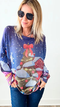 Italian St Tropez Knit Sweater - Lights Xmas Tree-140 Sweaters-Germany-Coastal Bloom Boutique, find the trendiest versions of the popular styles and looks Located in Indialantic, FL