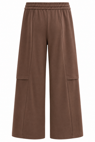 Mocha Wide Leg Drawstring Pants