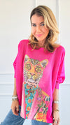 Wild Style Italian St Tropez Knit - Pink-140 Sweaters-Italianissimo-Coastal Bloom Boutique, find the trendiest versions of the popular styles and looks Located in Indialantic, FL