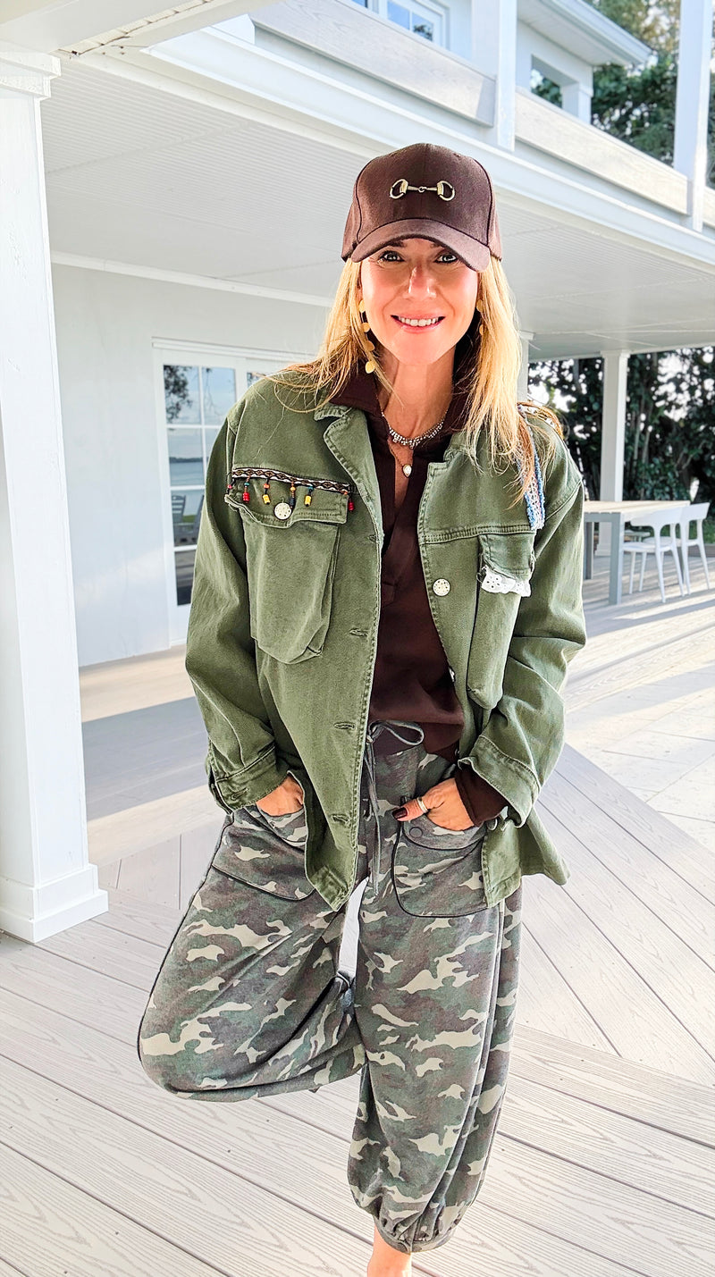Decorative Duty Jacket-160 Jackets-V SKY-Coastal Bloom Boutique, find the trendiest versions of the popular styles and looks Located in Indialantic, FL