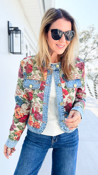 Loom & Indigo Jacket-160 Jackets-DAVI & DANI-Coastal Bloom Boutique, find the trendiest versions of the popular styles and looks Located in Indialantic, FL