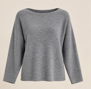 Soho Italian Boatneck Pullover - Dark Gray