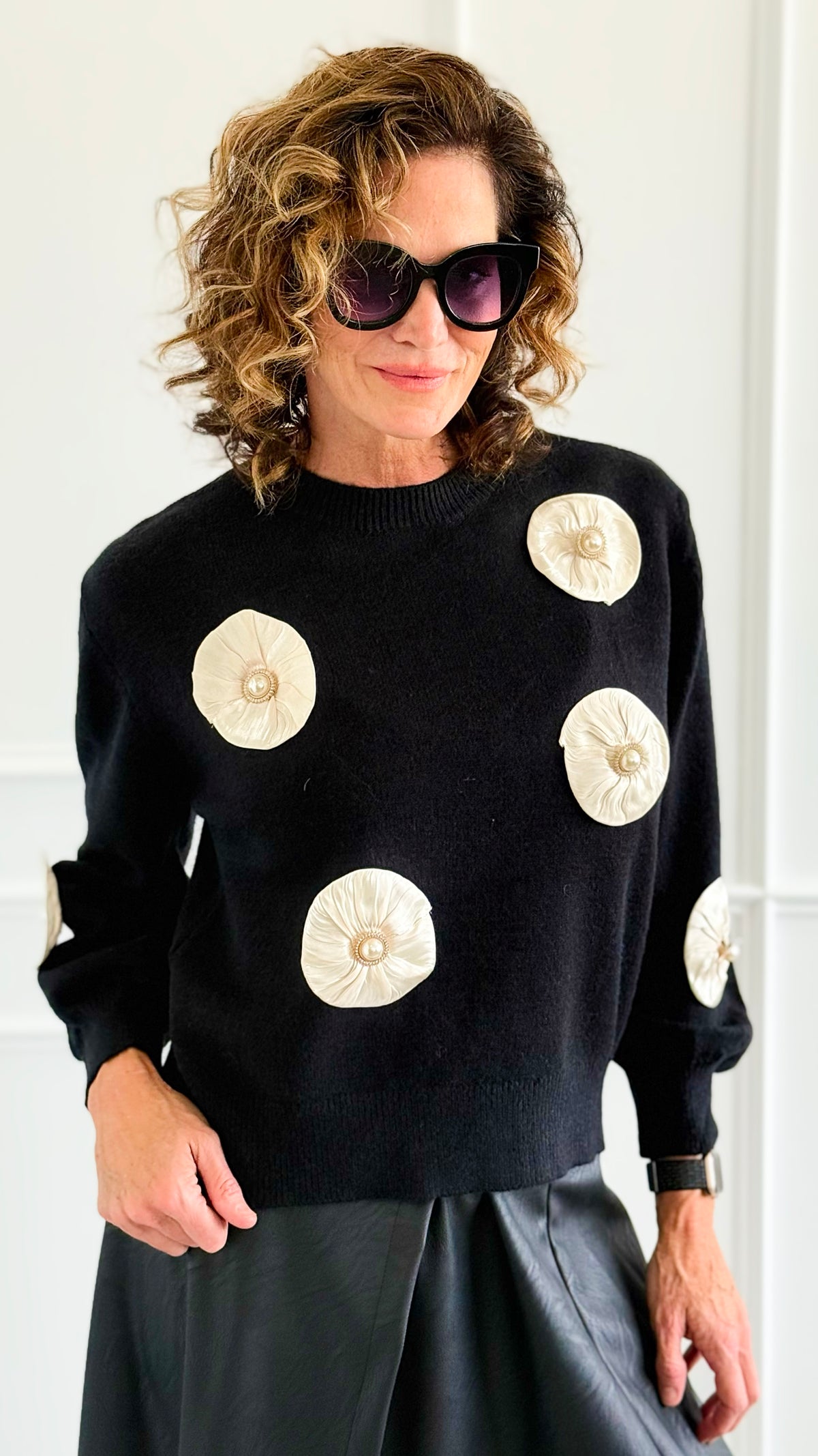 Moonlit Hour Knit Sweater-140 Sweaters-Original USA-Coastal Bloom Boutique, find the trendiest versions of the popular styles and looks Located in Indialantic, FL