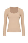 Command Attention Ribbed Top - Beige-130 Long Sleeve Tops-rivir-Coastal Bloom Boutique, find the trendiest versions of the popular styles and looks Located in Indialantic, FL