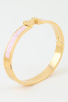 Garden Bloom Hinged Bracelet - Pink-230 Jewelry-H&D-Coastal Bloom Boutique, find the trendiest versions of the popular styles and looks Located in Indialantic, FL
