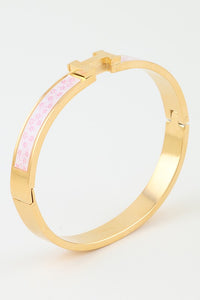 Garden Bloom Hinged Bracelet - Pink-230 Jewelry-H&D-Coastal Bloom Boutique, find the trendiest versions of the popular styles and looks Located in Indialantic, FL