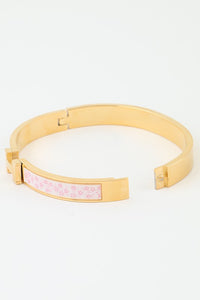 Garden Bloom Hinged Bracelet - Pink-230 Jewelry-H&D-Coastal Bloom Boutique, find the trendiest versions of the popular styles and looks Located in Indialantic, FL