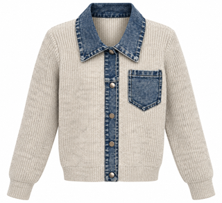 Denim Knit Cardigan
