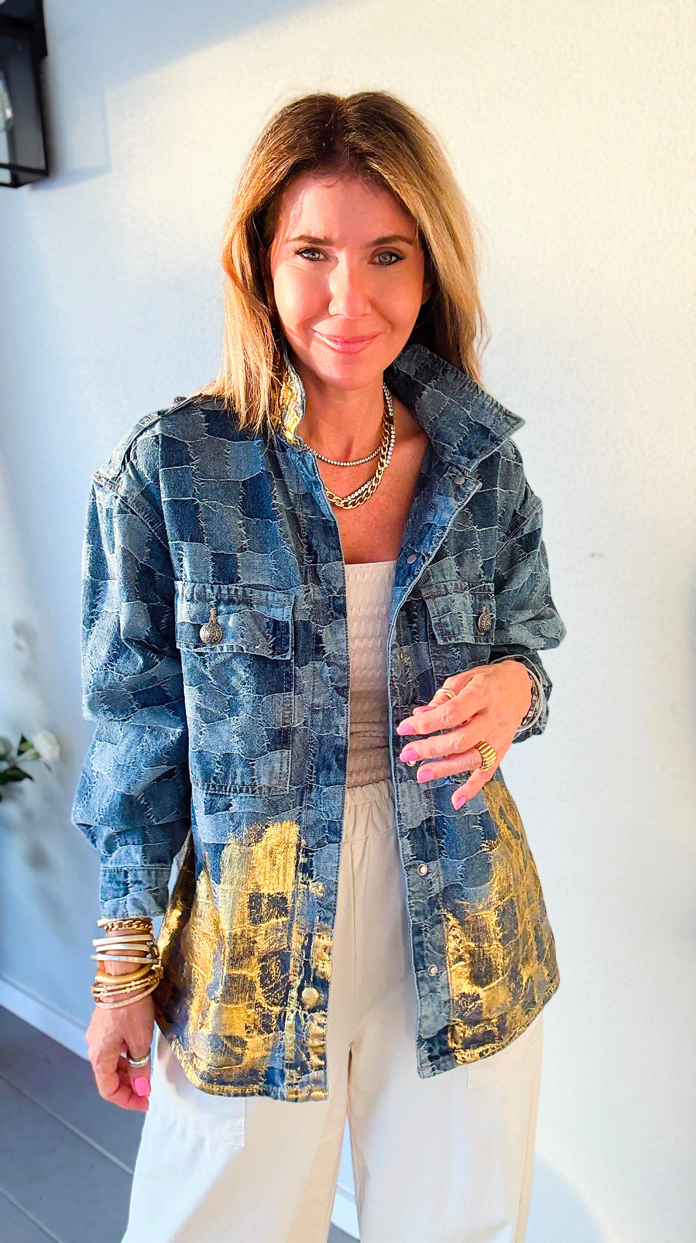 CB Custom - Gold Rush Denim Jacket