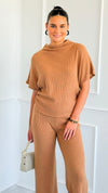 The Art of Staying In Set - Deep Camel-210 Loungewear/Sets-Zenana-Coastal Bloom Boutique, find the trendiest versions of the popular styles and looks Located in Indialantic, FL