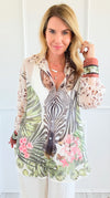 Safari Luxe Italian Blouse-130 Long Sleeve Set-Italianissimo-Coastal Bloom Boutique, find the trendiest versions of the popular styles and looks Located in Indialantic, FL