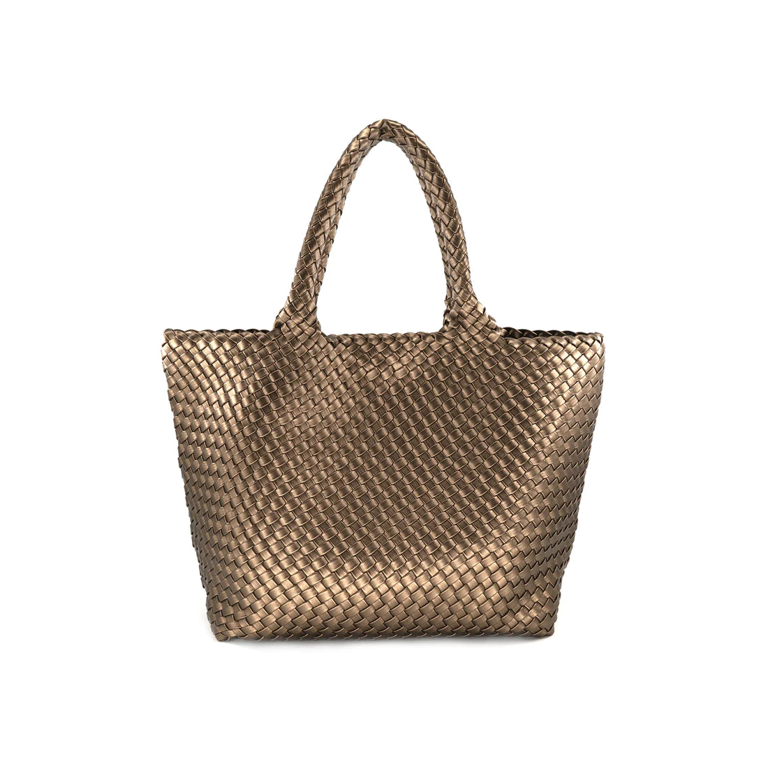Bronze Woven Tote-240 Bags-BC Handbags-Coastal Bloom Boutique, find the trendiest versions of the popular styles and looks Located in Indialantic, FL
