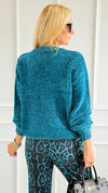 Cuddle Cloud Chenille Sweater-Ocean Teal-140 Sweaters-Zenana-Coastal Bloom Boutique, find the trendiest versions of the popular styles and looks Located in Indialantic, FL