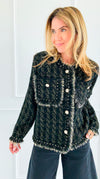 Radiance Edge Italian Jacket- Black-150 Cardigans/Layers-Italianissimo-Coastal Bloom Boutique, find the trendiest versions of the popular styles and looks Located in Indialantic, FL
