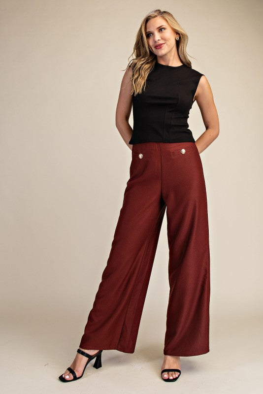 Polished Essential Straight-Leg Trousers-170 Bottoms-GLAM-Coastal Bloom Boutique, find the trendiest versions of the popular styles and looks Located in Indialantic, FL