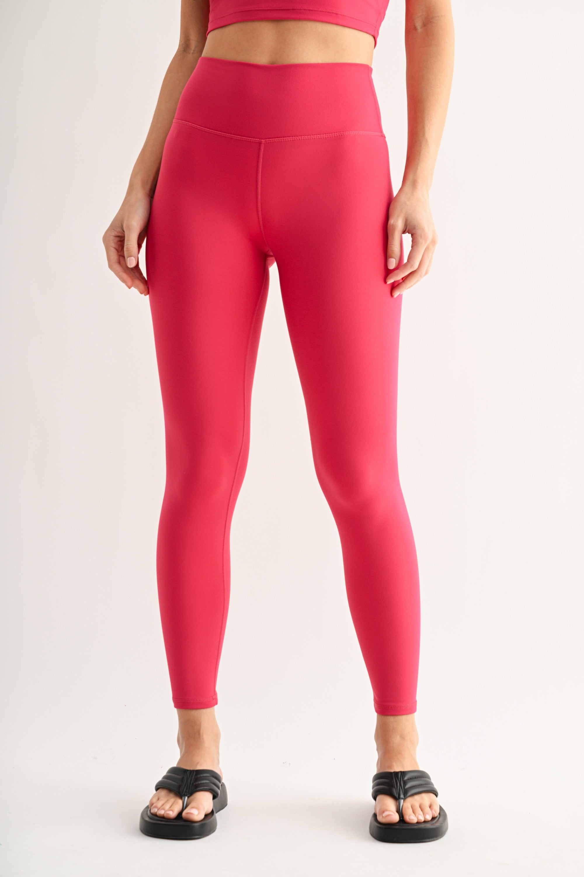 Essential High-Rise Leggings - Plum Pink