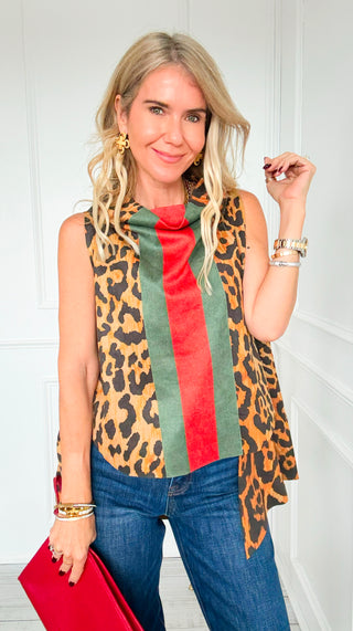 Modern Edge Printed Italian Top - Bougie Leopard