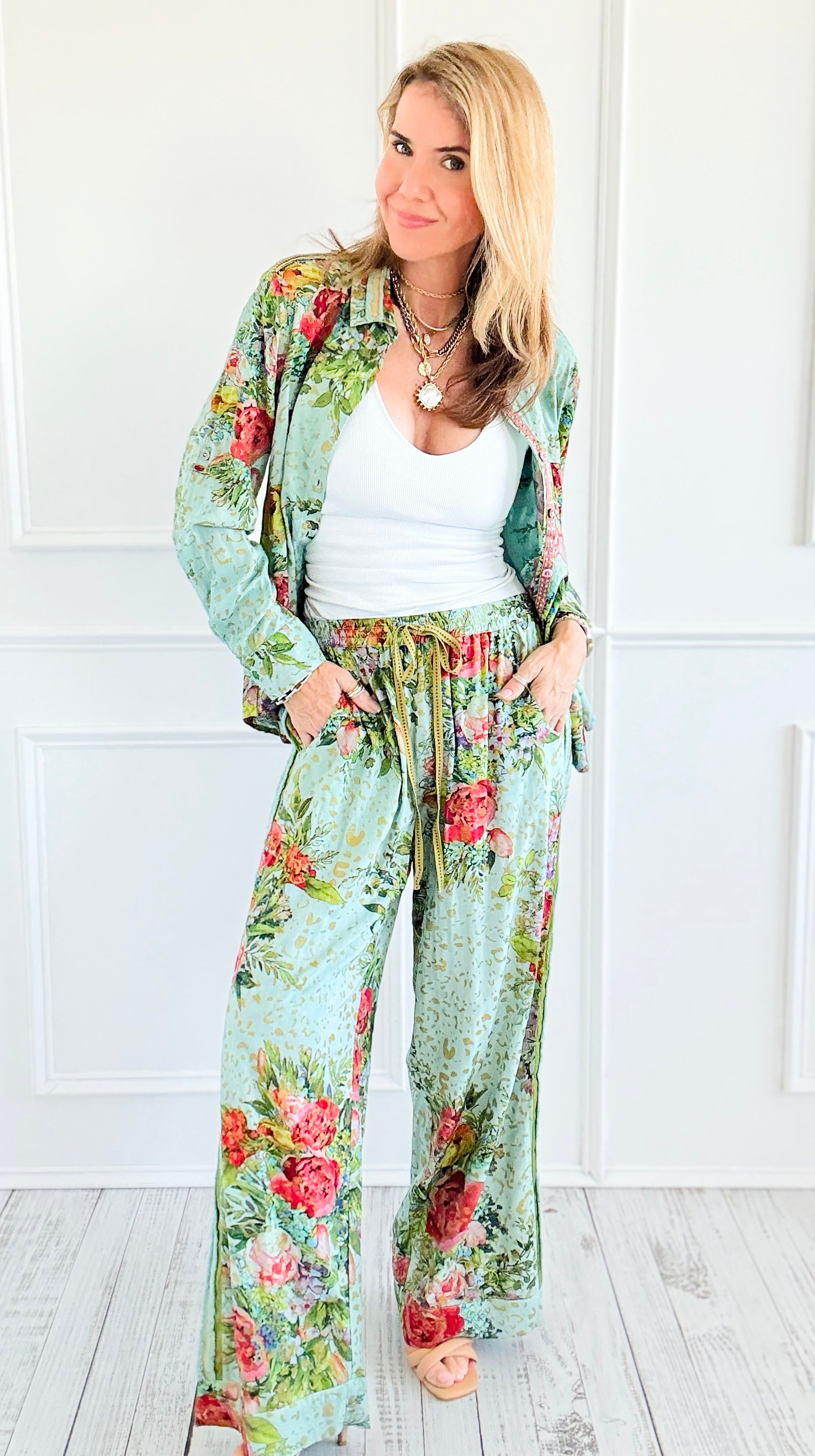 Cordelia Bloom Pants-170 Bottoms-Aratta-Coastal Bloom Boutique, find the trendiest versions of the popular styles and looks Located in Indialantic, FL